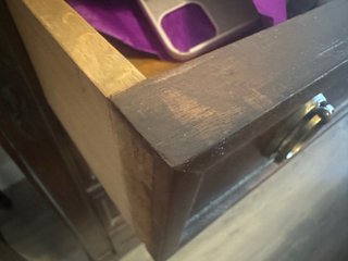 Cómoda antigua madera maciza con mármol