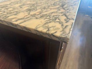 Cómoda antigua madera maciza con mármol