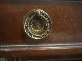 Cómoda antigua madera maciza con mármol