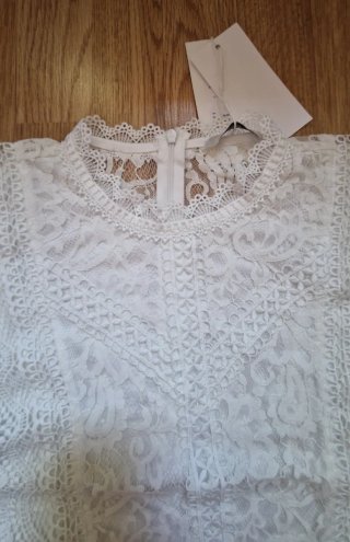 ONLY Top de encaje blanco XS | Nuevo con etiqueta