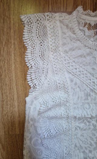 ONLY Top de encaje blanco XS | Nuevo con etiqueta