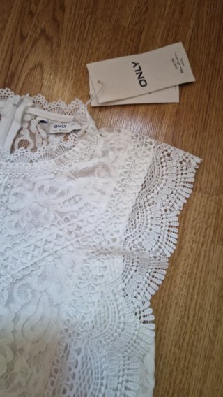 ONLY Top de encaje blanco XS | Nuevo con etiqueta