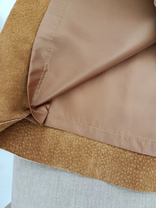 Falda Zara de piel vuelta con cinturón Talla X