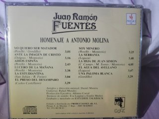 CD Juan Ramon Fuentes "Recordando a Antonio Molina