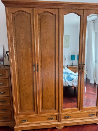 Armario ropero ancho 220cm con espejo