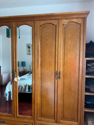 Armario ropero ancho 220cm con espejo