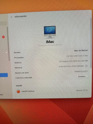 iMac 2008 24 Plata