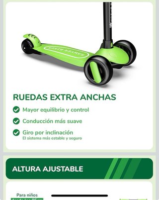 Patinete Sawyer Ruedas LED Ajustable
