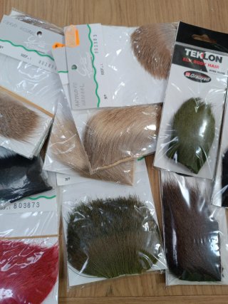 Lotes de pelos para montaje de moscas