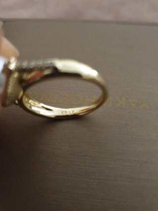 Anillo Oro 18k Perla Talla 7