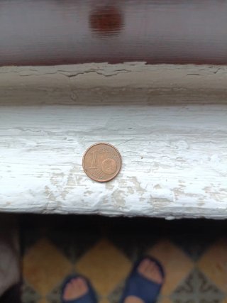 Moneda 1 céntimo España 2001 con error
