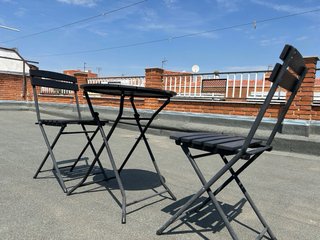 Conjunto mesa y 2 sillas exterior