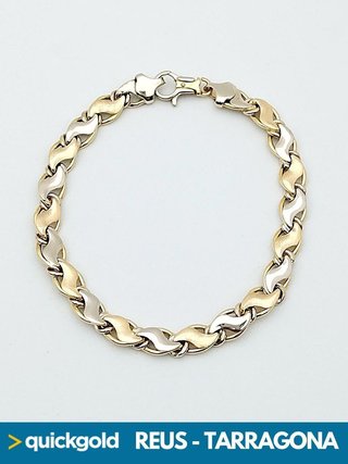 035-05-00406 PULSERA ORO BICOLOR 18K  12.51GR.