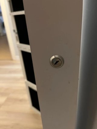 Espejo joyero de madera blanco para colgar