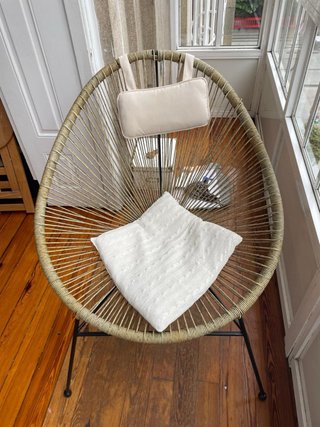 Silla Acapulco Beige y Blanca