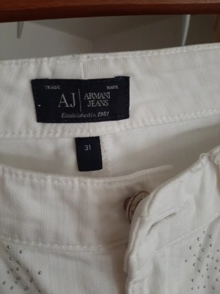 Vaqueros Armani Jeans Blancos Mujer