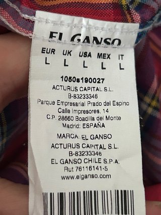 Camisa El Ganso cuadros hombre Talla L
