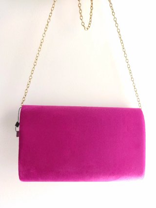 Bolso de fiesta fucsia con piedra