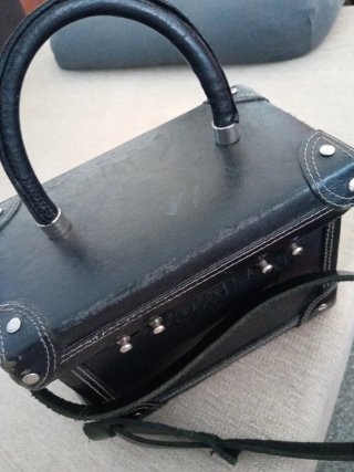 Bolso de cuero vintage años 80