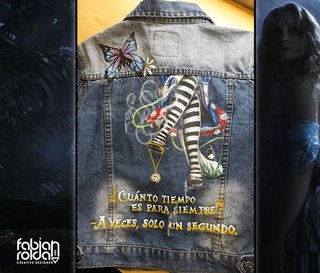 diseño y pintura sobre ropa y tenis