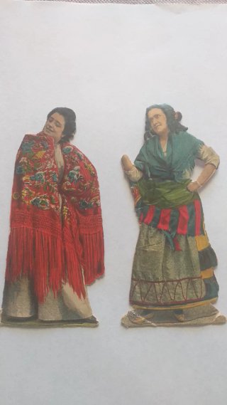 Lote 8 cromos troquelados figuras flamencas