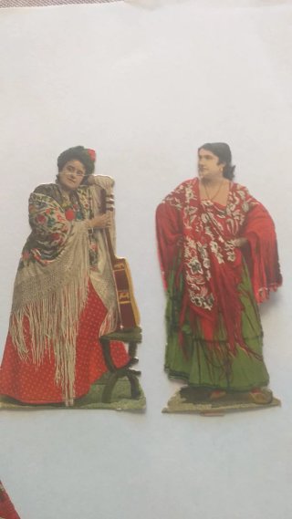 Lote 8 cromos troquelados figuras flamencas