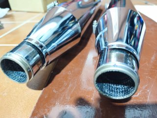 Escapes Harley Davidson Fat Boy Cromados