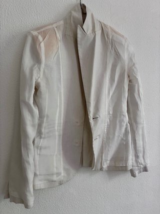 Mango Suit Blazer Blanco+Delicadas Rayas Talle 38