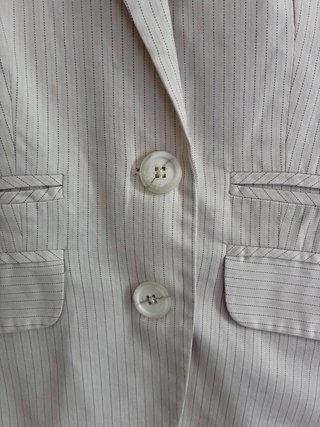 Mango Suit Blazer Blanco+Delicadas Rayas Talle 38