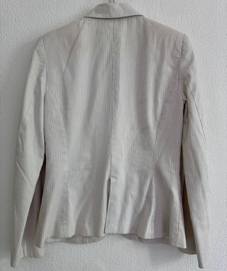Mango Suit Blazer Blanco+Delicadas Rayas Talle 38