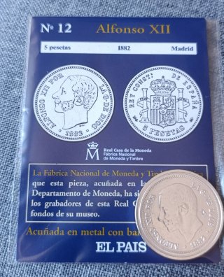 Réplicas Monedas Alfonso XIII y XII