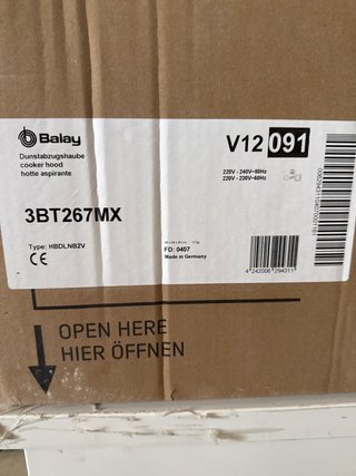 Campana extractora Balay 3BT267MX