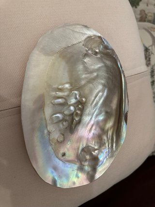 Collar Perlas Marrones y Doradas Broche Plata