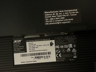 Monitor LCD Acer K242HL 60 pollici