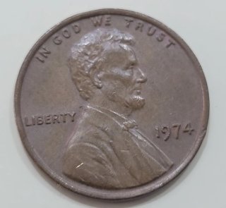 Moneda 1 Centavo Dólar 1974 Lincoln
