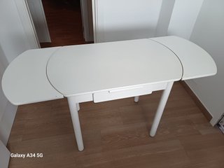 Mesa de cocina extensible maciza