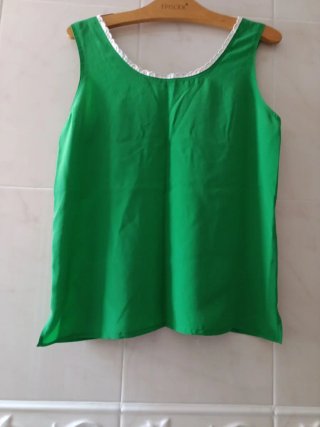 Blusa verde verano sin mangas