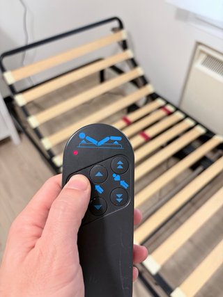 Cama articulada eléctrica metal y madera