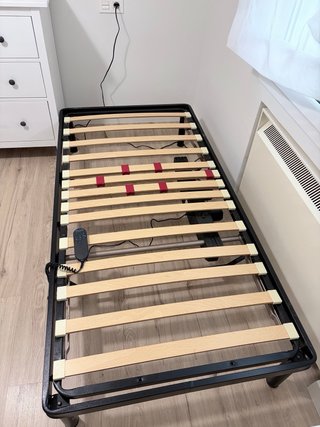 Cama articulada eléctrica metal y madera