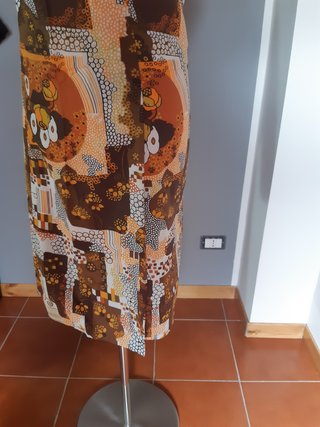 Abito vintage anni '70 fantasia geometrica