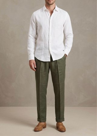 Set 2 Pantaloni Uomo Lino Sartoriali TG S