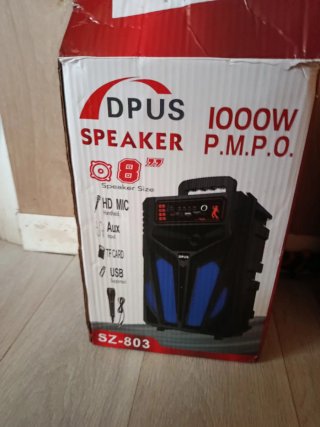 Altavoz DPUS Negro Portátil con micrófono