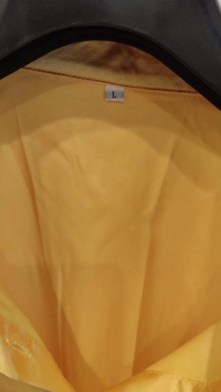 Camicia donna OVS raso effetto seta gialla L