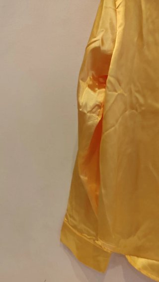 Camicia donna OVS raso effetto seta gialla L