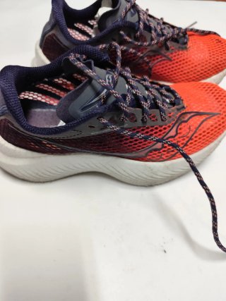 Zapatillas running mujer azul y naranja
