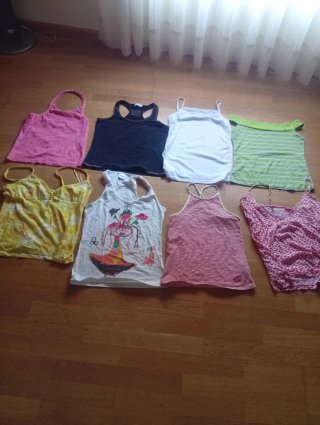 Lote 8 camisetas tirantes mujer