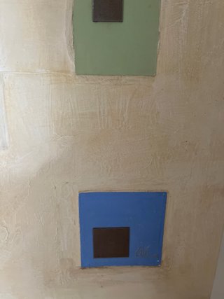 Cuadros modernos beige y azul