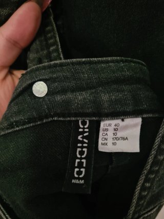 Peto vaquero pitillo H&M negro 38