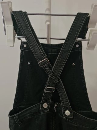 Peto vaquero pitillo H&M negro 38