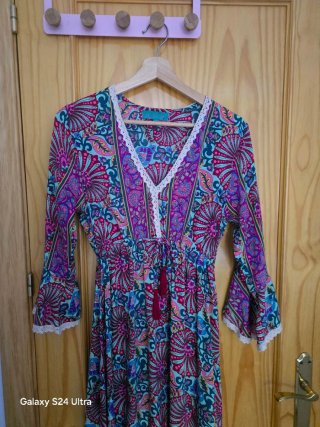 Vestido Boho Multicolor marca talla S pero da M